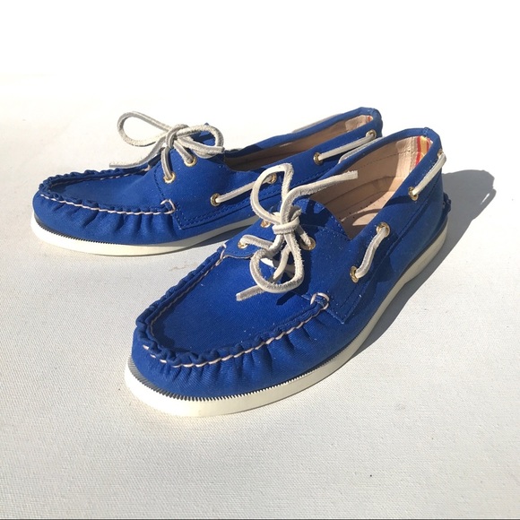 Sperry TopSider JCrew Boat Royal Blue 8 shoes j crew deck - Picture 8 of 9